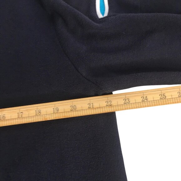 Nautical Moving Bleu Sweater Women Large Navy Blue Full Zip Embroidered Cardigan - Picture 16 of 16